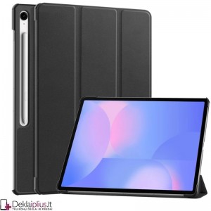 Dirbtinės odos atverčiamas dėklas - juodas (Samsung Galaxy Tab S10 Fe Plus)